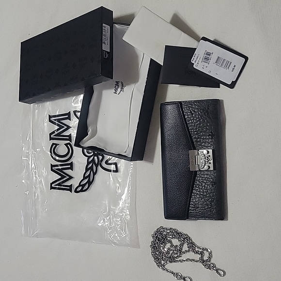 MCM Patricia Visetos Leather Wallet on a Chain - Picture 2 of 13